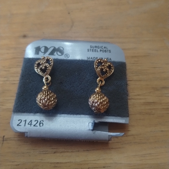 1928 Jewelry - New 1928 Heart Drop Earrings